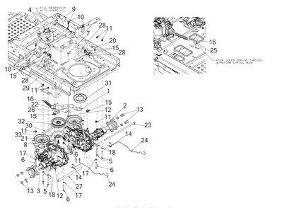 Drive Diagram and Parts List for Z-FORCESZ60KH (17BSDGHD010)(2018) Cub Cadet Lawn Tractor